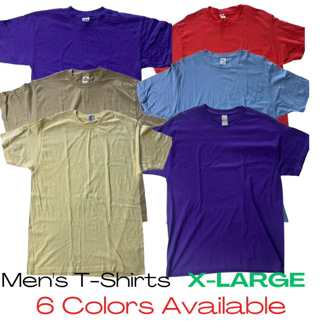MEN'S HIGH QUALITY REGULAR LARGE SHORT SLEEVE TEE BLANK COTTON T SHIRTS  ✔️✔️