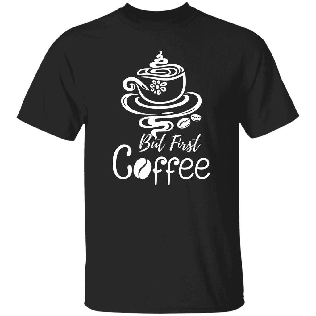But first coffee Unisex shirt gift one line coffee lover tee black dark heather