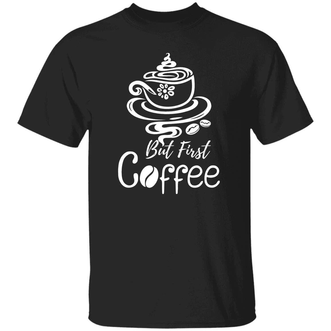 But first coffee Unisex shirt gift one line coffee lover tee black dark heather