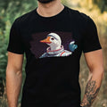 Men's Goose as Astronaut Motif Cotton T-Shirt Size XS to 5XL
