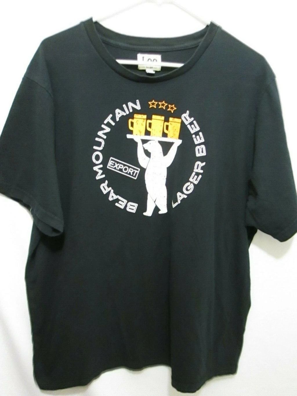BEAR MOUNTAIN LAGER BEER GRAPHIC LOGO T-SHIRT ADULT MEN'S LARGE