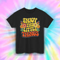 Enjoy The Little Things Shirt | Retro Floral Hippie Positive Quote Tee S–5XL