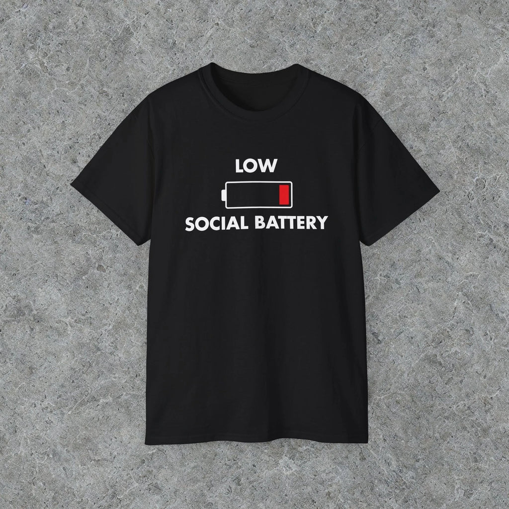 Low Social Battery shirt, funny anti social introvert tshirt, introvert gift