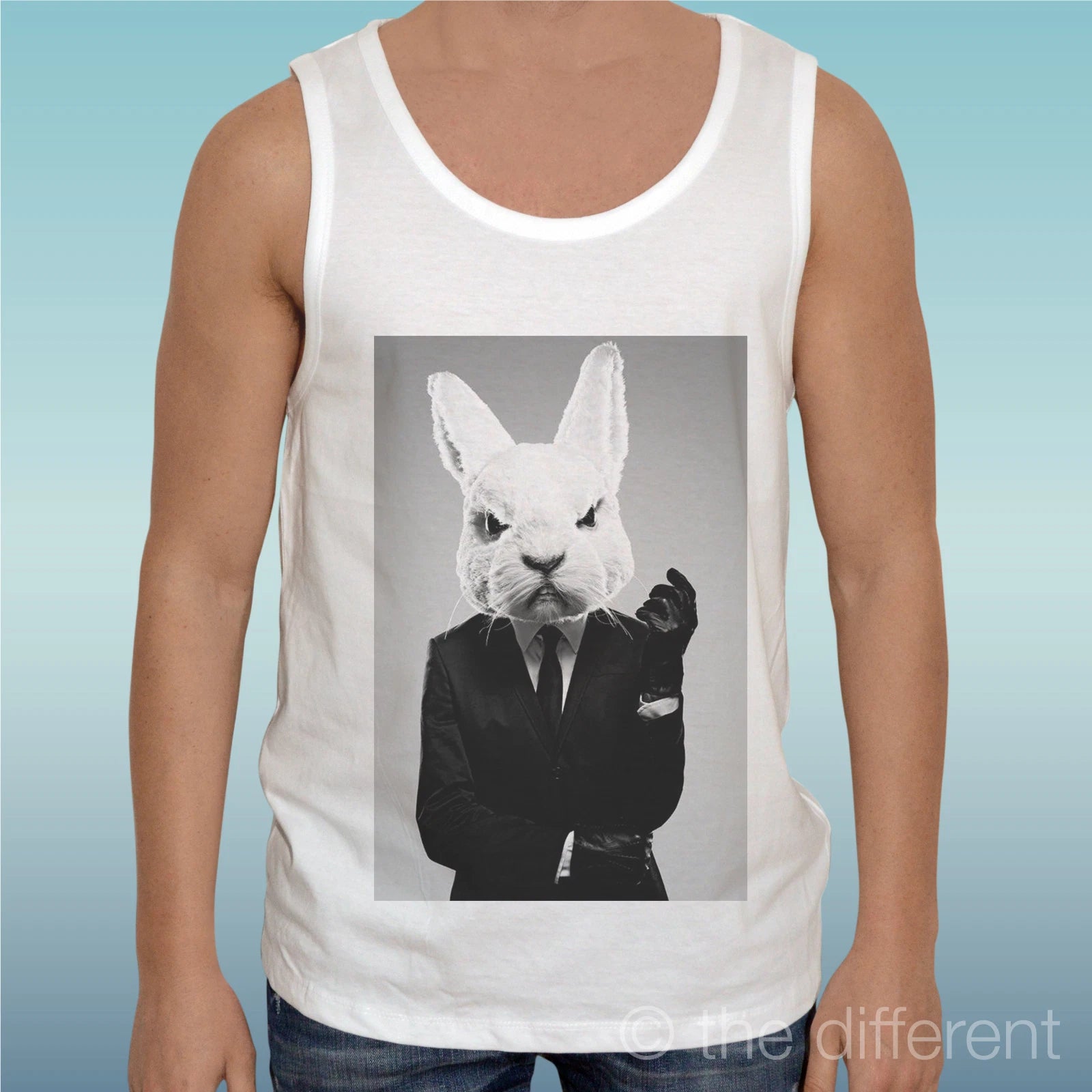 Canotta T-Shirt " Rabbit Cattivo Bad Rabbit " Gift Idea Road To Happiness