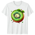 Cute Kawaii Happy Kiwi Fruit T-Shirt Cute Fruit Food Lover Birthday Gift