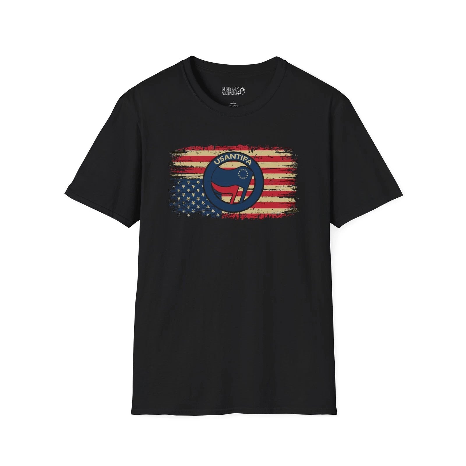 ANTIFA / USANTIFA • Antifascist • Anti-Trump • Pro-America T-Shirt