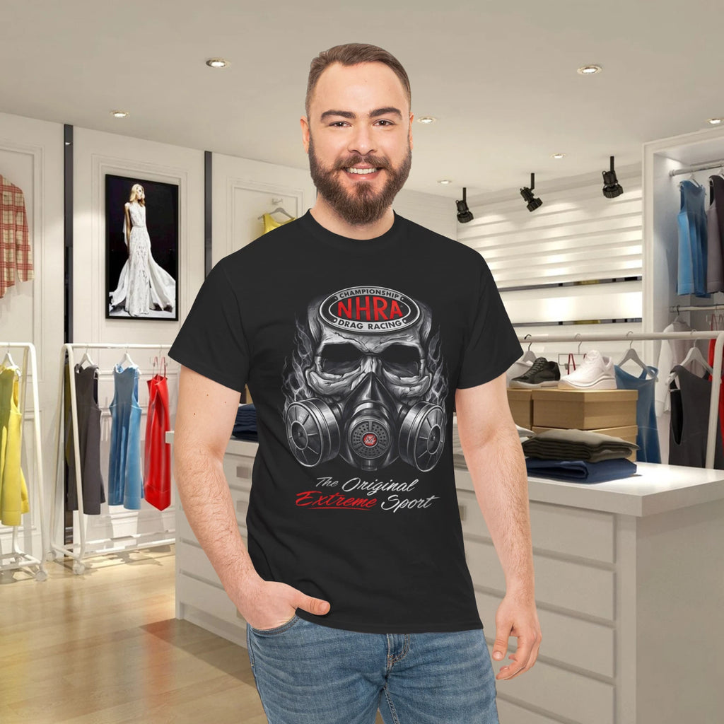 Drag Racing Graphic Shirt Vintage Motorsports Skull Grunge Skater T-Shirt