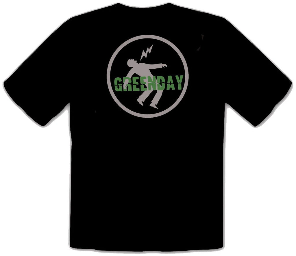 Green Day Punk Rock Music Logo BLACK T-Shirt - 548
