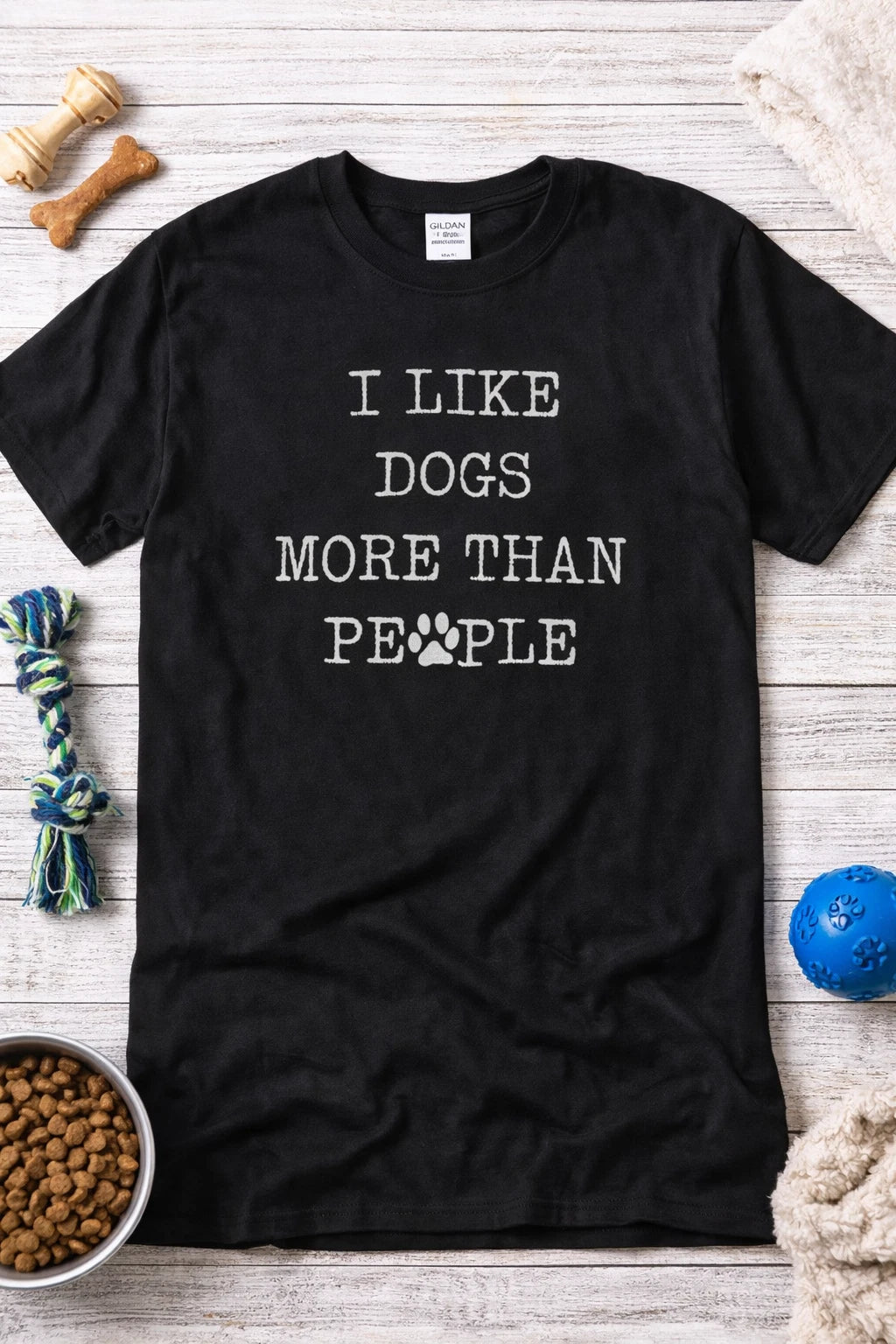 Dog Lover Shirt Funny I Like Dogs More Than People Gift Rescue Tee Shirt Top