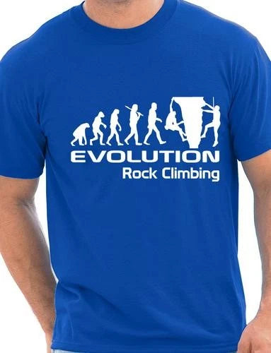 Evolution Of Rock Climbing  Funny Adult Mens T-Shirt Birthday Gift  Size S-XXL