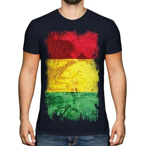 Guinea Grunge Flag Mens T-Shirt Guinea Guineano Gine Football Jersey