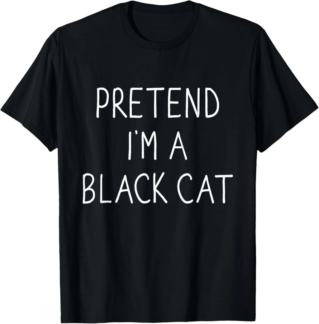 Pretend Im Black Cat Funny Lazy Easy DIY Halloween Co Unisex T-Shirt