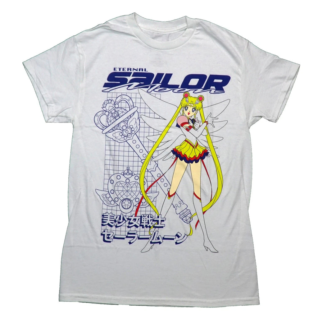 Sailor Moon New Adult T-Shirt - Eternal Sailor Moon Standing Outlined Eternal