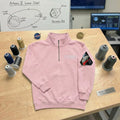 Artemis II To The Moon Embroidered Quarter Zip Sweater, NAS@ Space Mission Apparel