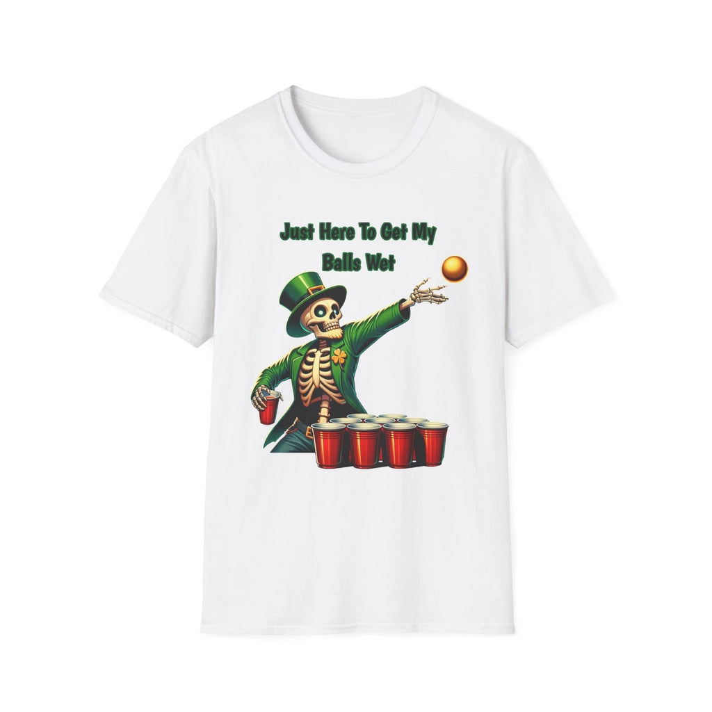 St. Patrick's Day Skeleton Beer pong T-Shirt, Funny Holiday Tee, Unisex T