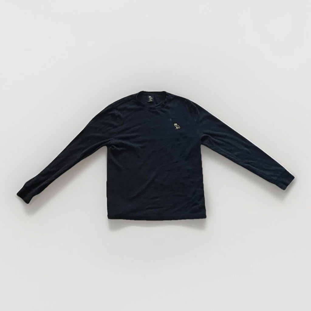 OVO Octobers Very Own Shirt Mens Size M Black Long Sleeve Pullover Owl Logo