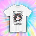 Life Is a Song Shirt Colorful Music Boho Girl Inspirational Art Tee S-5XL