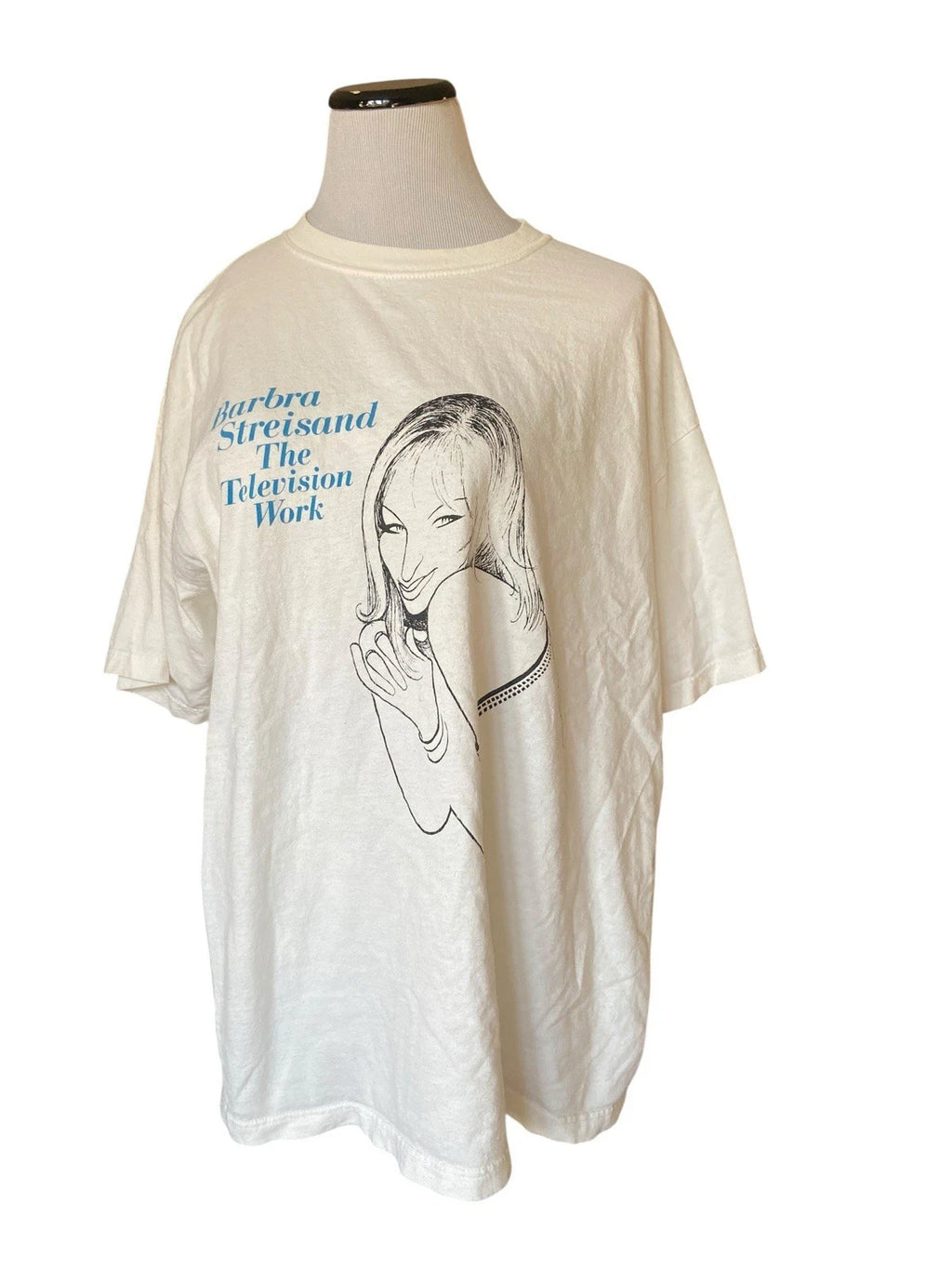 Vtg Barbra Steisand MT&R Museum Tee Size XL Al Hirschfeld Art 90s USA Collector