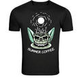 Summer Coffee Skull Cup T-Shirt - Funny Dark Humor Coffee Lover