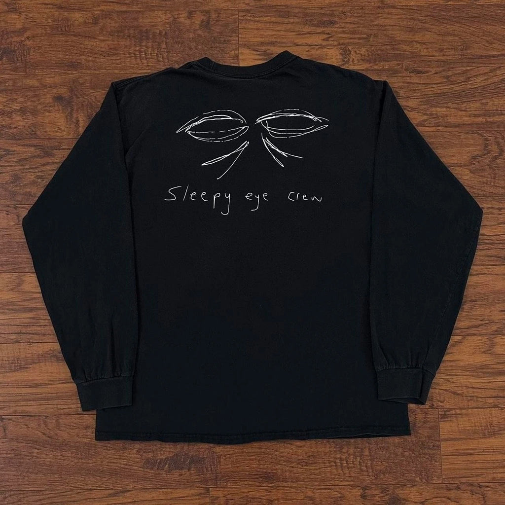 Y2K Sleepy Eye Crew Long Sleeve Shirt