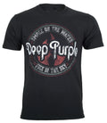 Official  Deep Purple T Shirt Smoke On The Water Circle Classic Rock Black New
