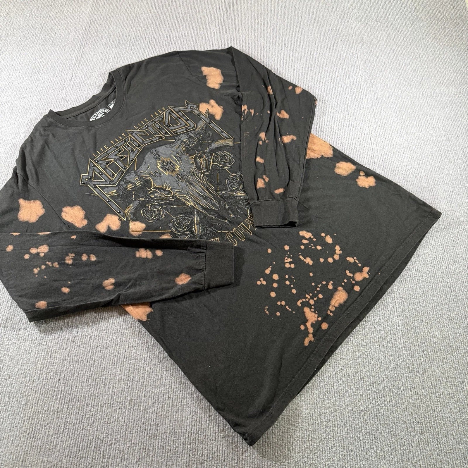Affliction Outlaw Country Tour Shirt Live Fast Live Free Mens Size 2XL New
