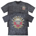 Longevity Mens Carbon Grey Heavyweight 240gsm Vintage T-Shirt Skull Gift