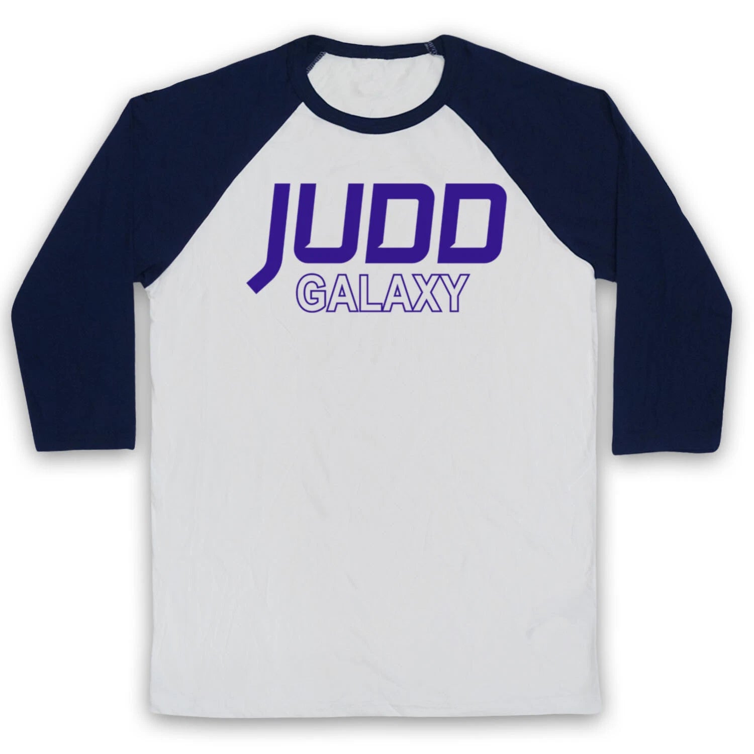 AVENUE JUDD GALAXY SCI FI COMEDY TV LOGO SPACESHIP 3/4 SLEEVE BASEBALL TEE