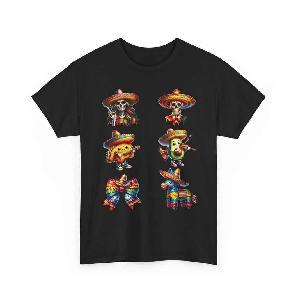 Cinco De Mayo T Shirt Sugar Skull Taco Avocado Fiesta Piñata Graphic Top