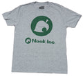 Animal Crossing Mens  T-Shirt - Nook Inc Green Circle Logo