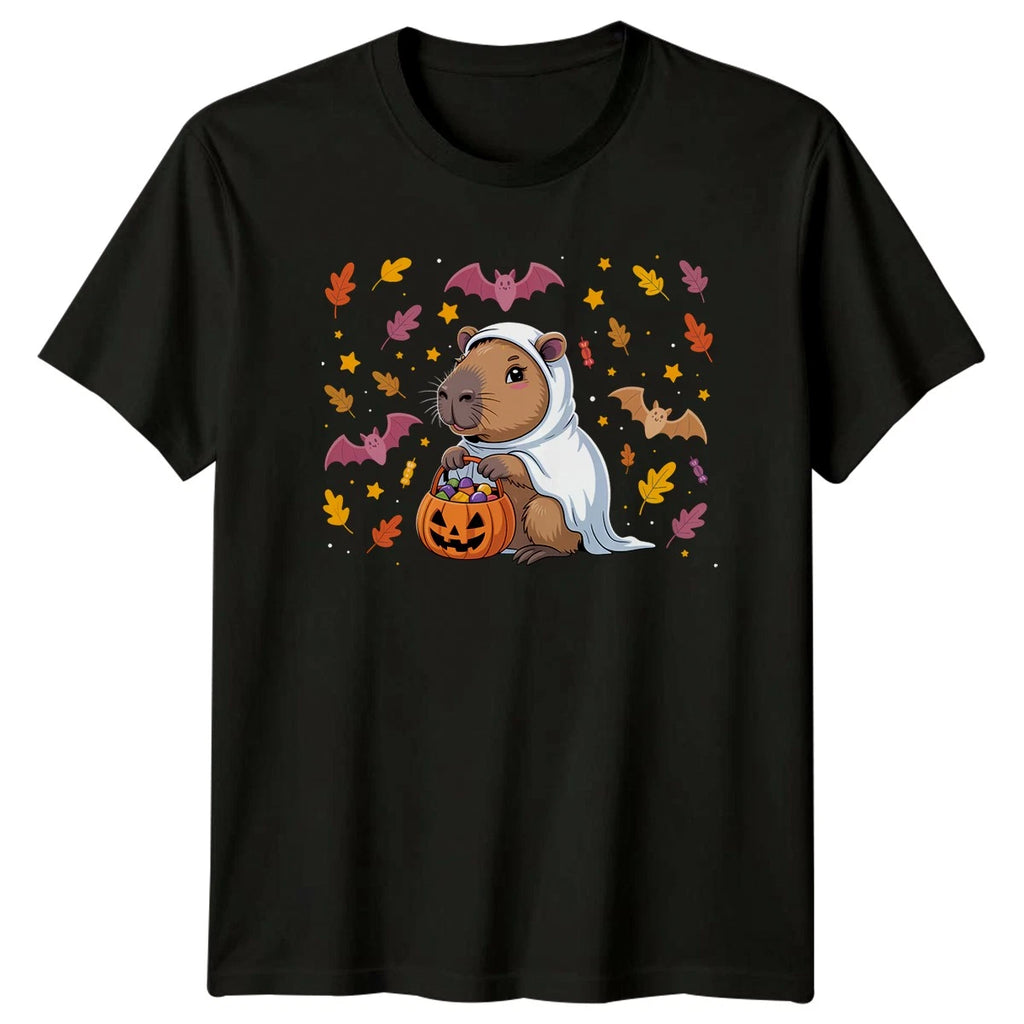 Cute Capybara Ghost Trick Or T-Shirt Capybara Halloween Animal Halloween