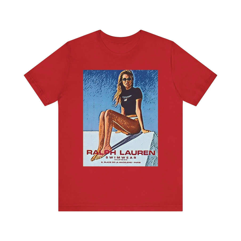 Ralph Lauren Retro Ad Art Graphic Print Crewneck Unisex Jersey Short Sleeve Tee