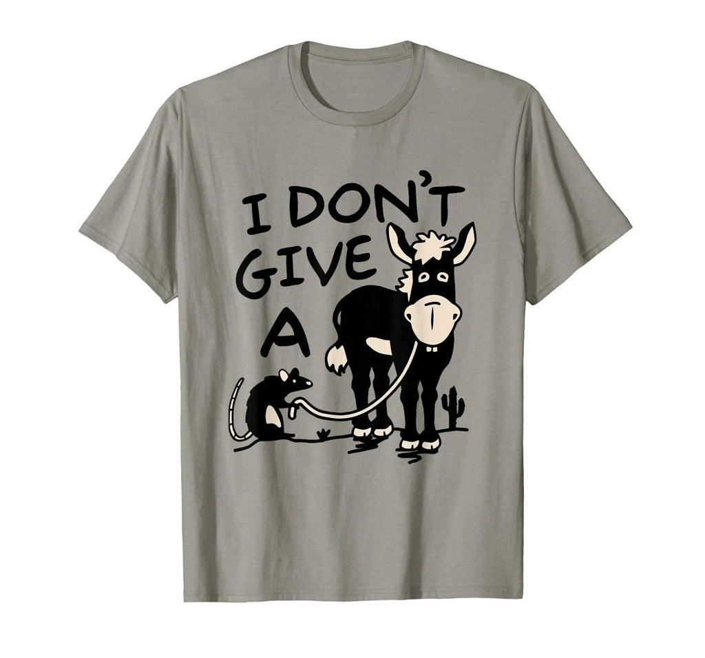 Men’s Small I Don't Give a Rats A$$ Grey T-shirt Funny Meme Dad Joke
