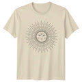 Mystic Sun Face Celestial Boho T-Shirt Occult Birthday Gift