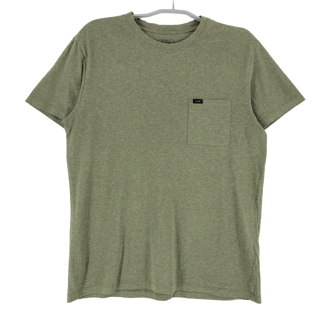 LEE T-Shirt Round Neck Slim Green Men Size M