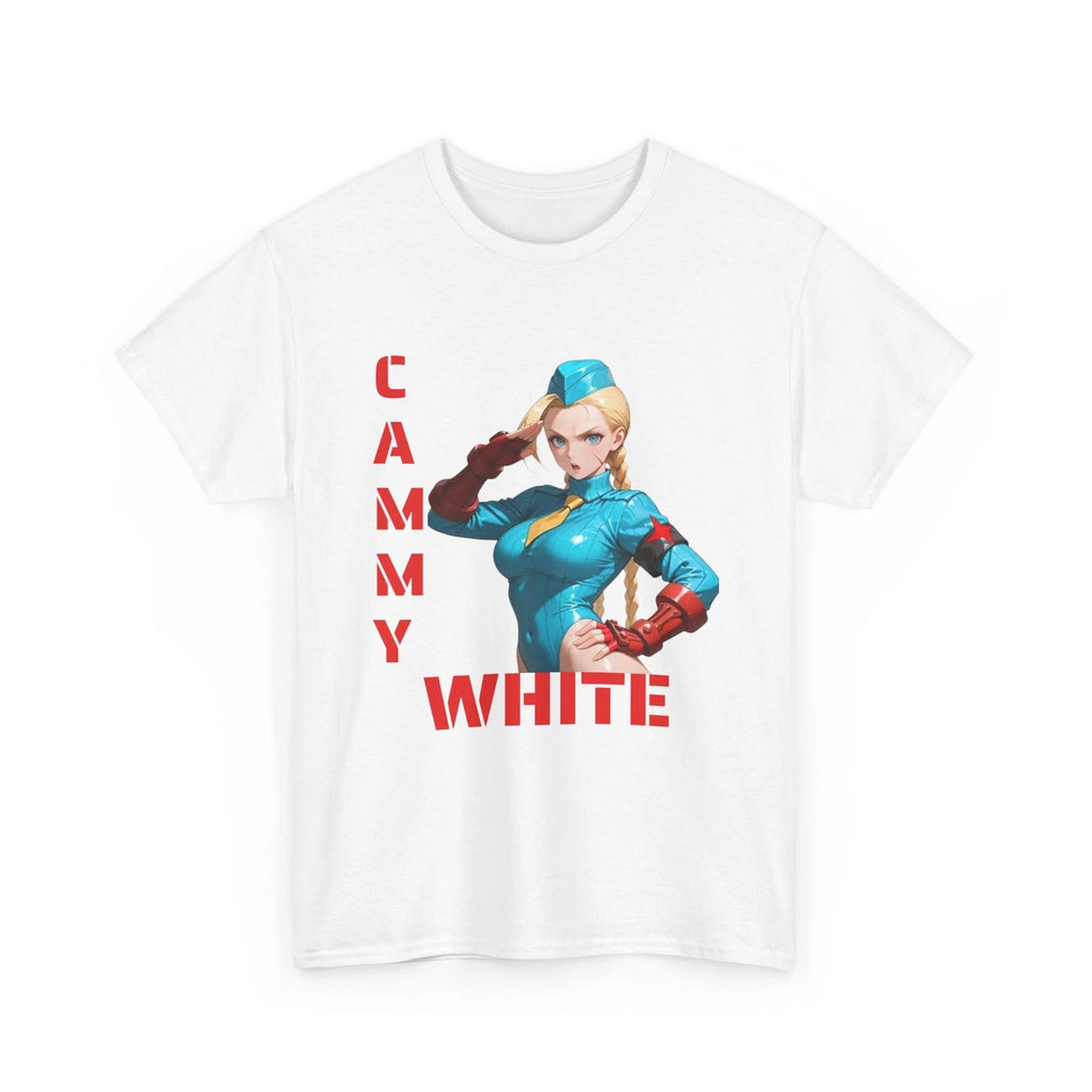 Cammy White Pin-Up T-Shirt | Retro Anime Style Tee | Cammy Street Fighter Shirt