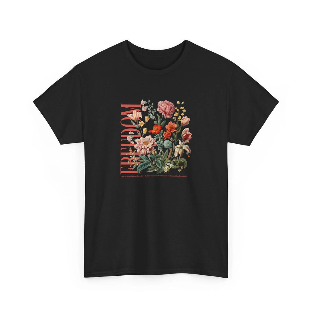 Freedom Unisex Graphic T-shirt, Boho Flowers Shirt, Floral Nature Shirt