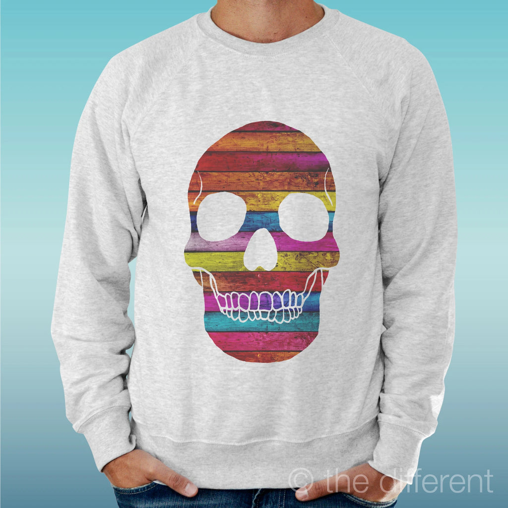 Felpa Man Light Sweater Light Grey " Skull Art. Colour "