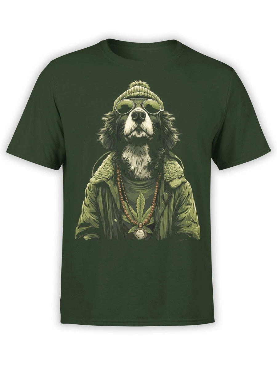 FANTUCCI Marley Mutt T-Shirt | Chill Reggae Dog Tee for Weed Lovers | Unisex