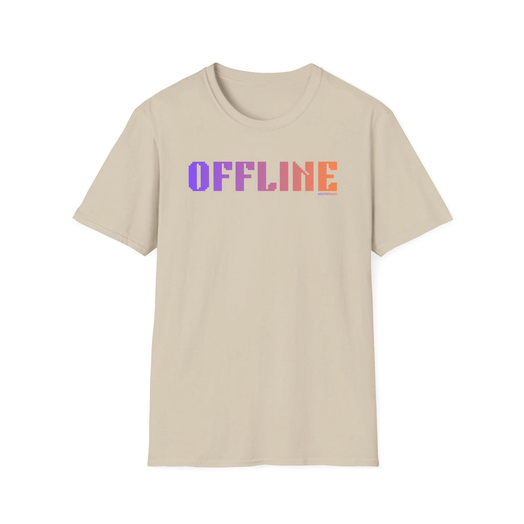 OFFLINE Graphic T Shirt Streetwear Unisex Minimal Typography Travel Fashion Top