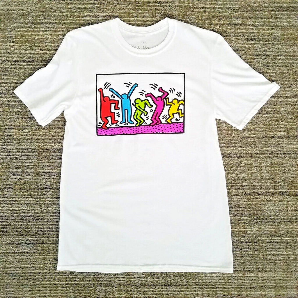 Keith Haring NY Graphic Street Pop Art Unisex Tee Men's White Shirt T-Shirt NEW