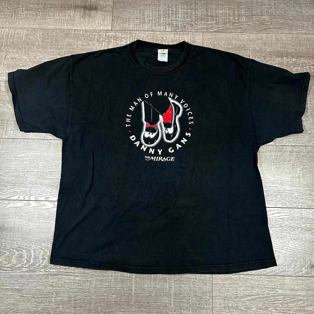 VTG Mirage Danny Gans Man Of Many Voices T-Shirt Unisex 2XL Black Grunge Hip Hop