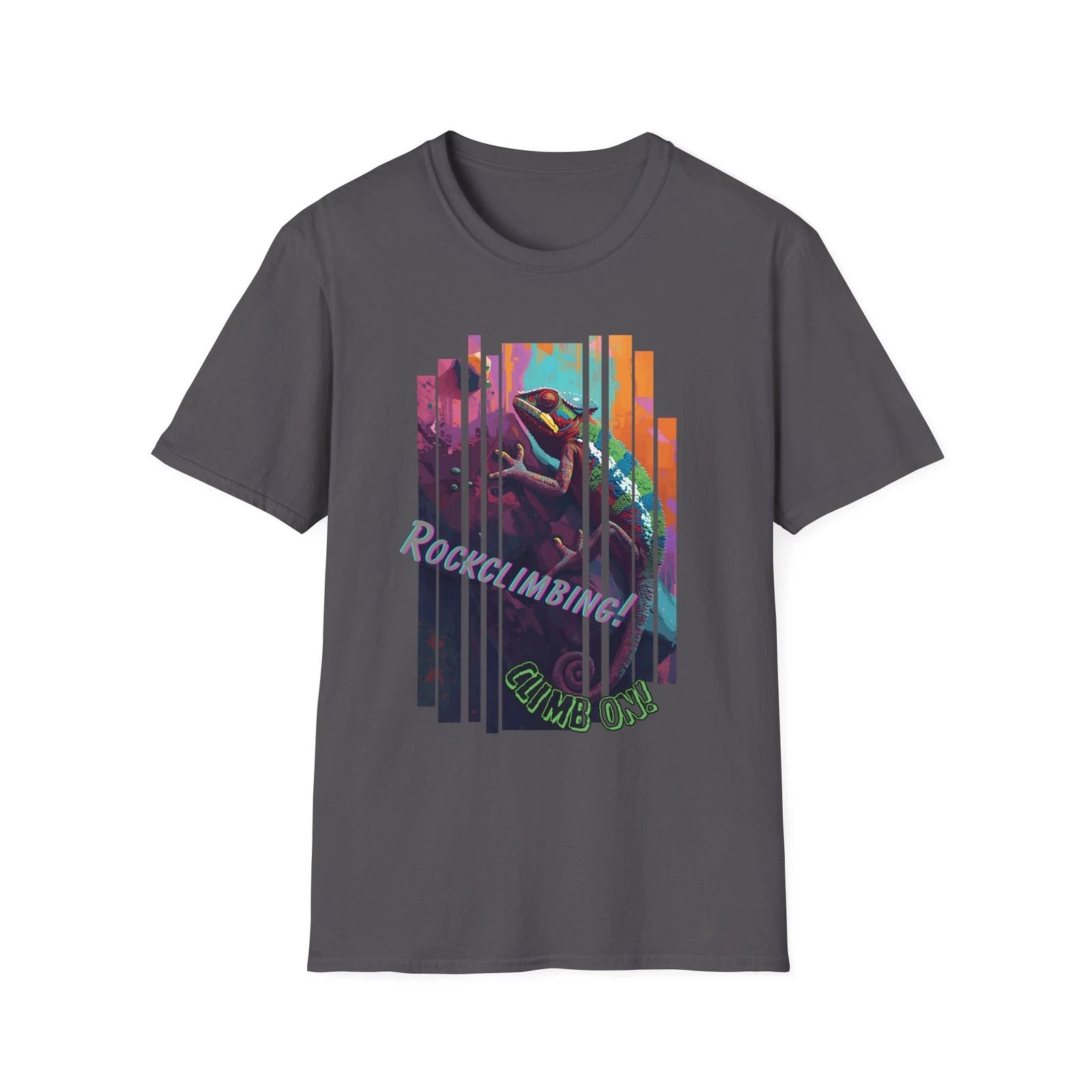 Rockclimbing Lizard Unisex T-Shirt, Climbing Lizard Tee, Rock Climber Gift,