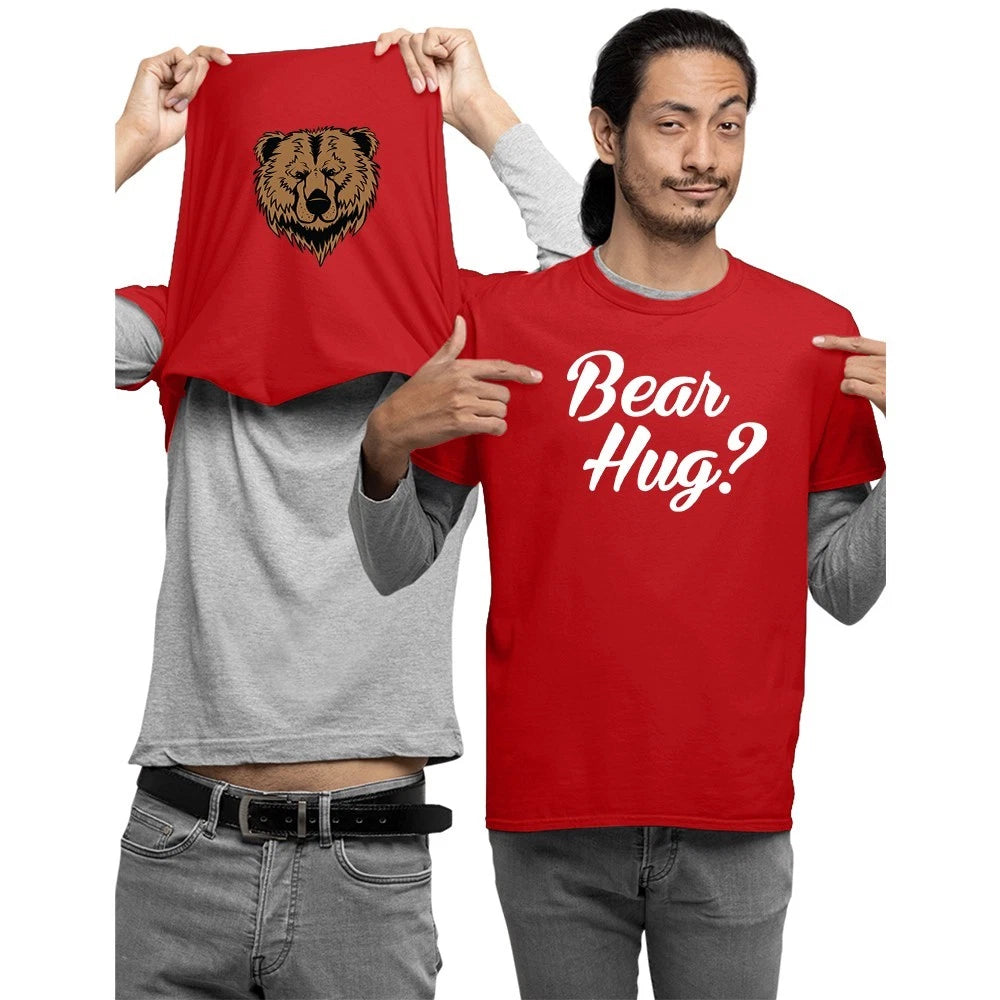 Bear Hug Kids and Adults Unisex Novelty Flip T-Shirt