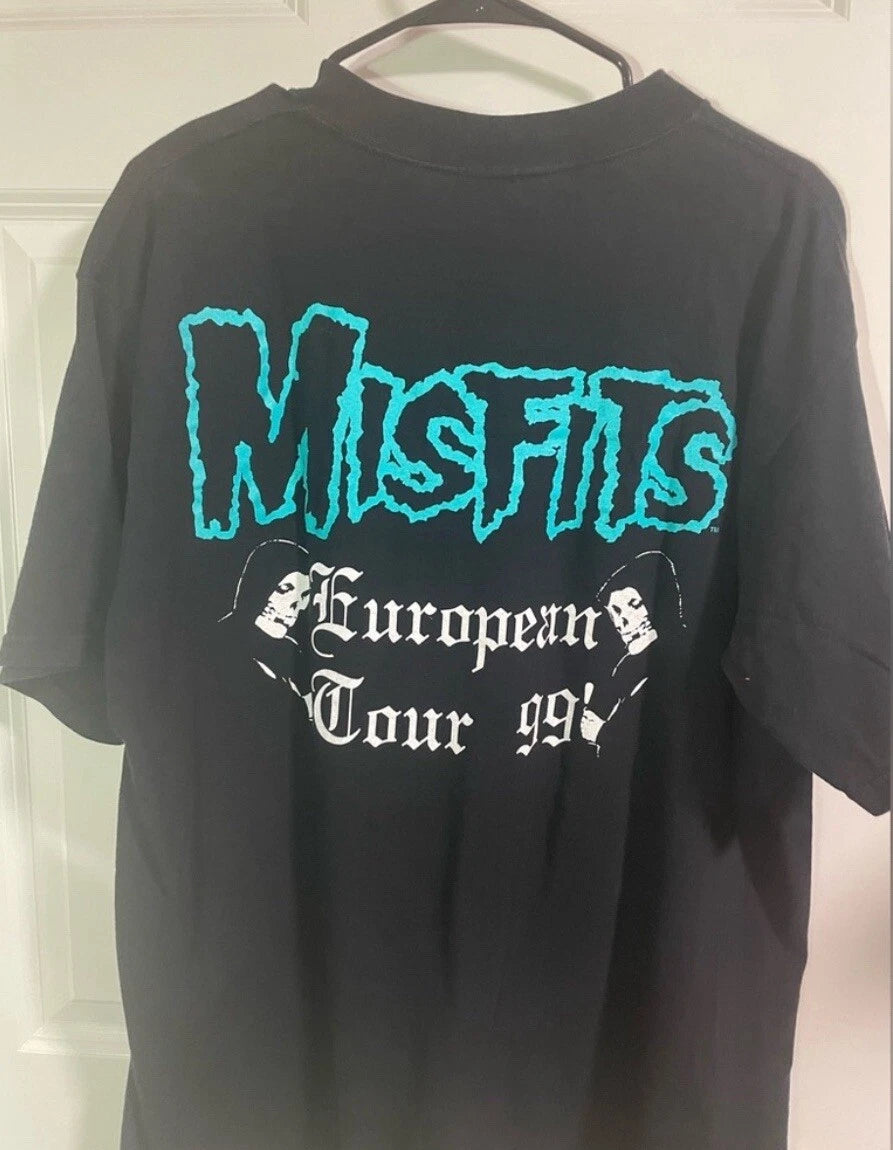 Vintage 1999 Misfits Tour T-Shirt Original Rare Punk Band Graphic Tee 1
