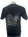 Escape Reality Vintage Washed Black Graphic Tee | Angel Grunge Streetwear Shirt