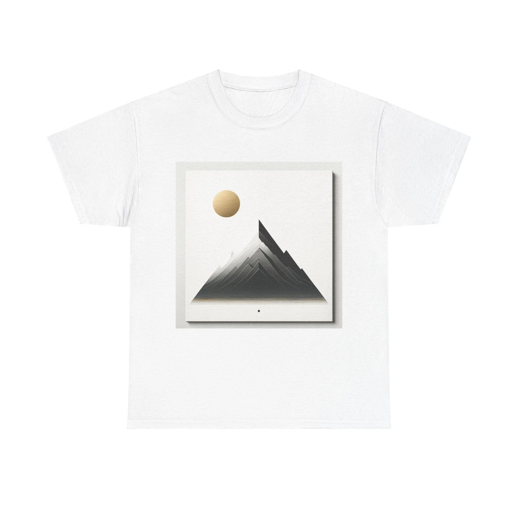 Unisex Adult T Shirt Minimalist Mountain Art Serenity Design