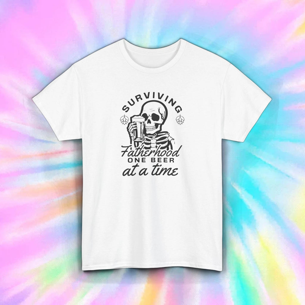 Surviving Fatherhood Shirt One Beer at a Time Dad Life Tee S-5XL