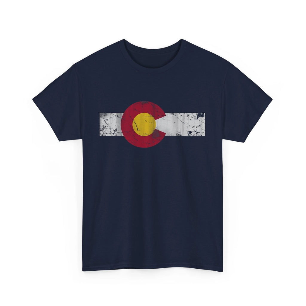 Colorado Flag Distressed Design Unisex Tee, Trendy Cotton T-Shirt, Casual Wear