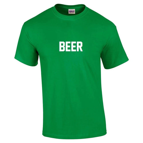 BEER T-shirt White Irish Green Saint Patrick's Day Cotton Drinking Shirt S-5XL